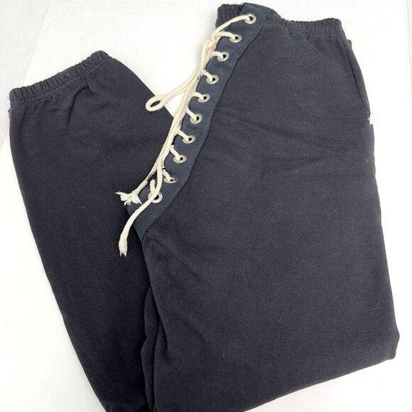 Samaria Leah Nicki Sweatpants XXL Black Lace-Up Back Joggers Hip Hop Streetwear - Picture 11 of 11